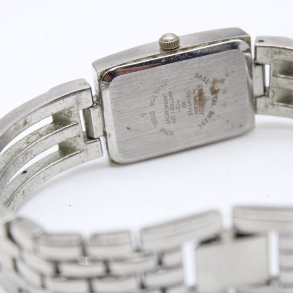 Vintage Embassy By Gruen Watch Womens Rectangular Silver Classic Quartz Dial - Picture 8 of 9
